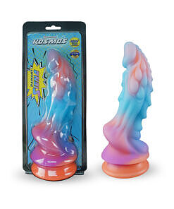 Camtoyz Dildo Siena with textured scale-like veins and suction base on a white surface.