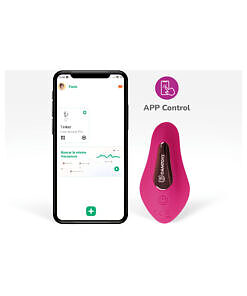 showing magnetic clip and phone app interface
