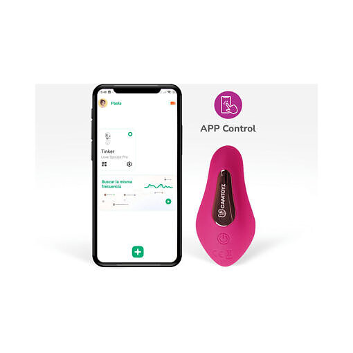 showing magnetic clip and phone app interface