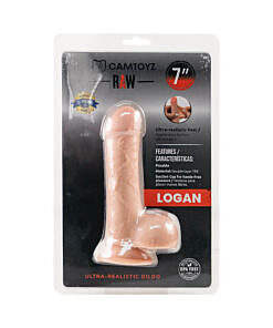Camtoyz Ultra Realistic Dildo Logan silicone dildo with detailed texture and suction cup base