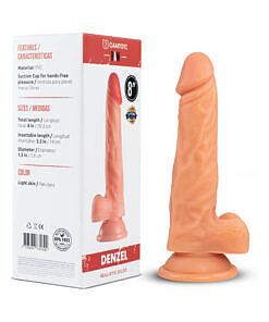 Camtoyz Realistic Dildo Denzel with lifelike veins and soft texture on a clean white background.