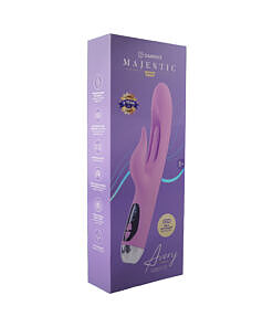 Pink Camtoyz Rabbit Vibrator USB-C Charging Avery with ultra-smooth silicone head and magnetic charging port on a white background.