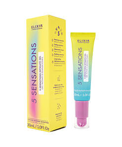 Elixir 5 Sensations Intimate Gel bottle with dropper top