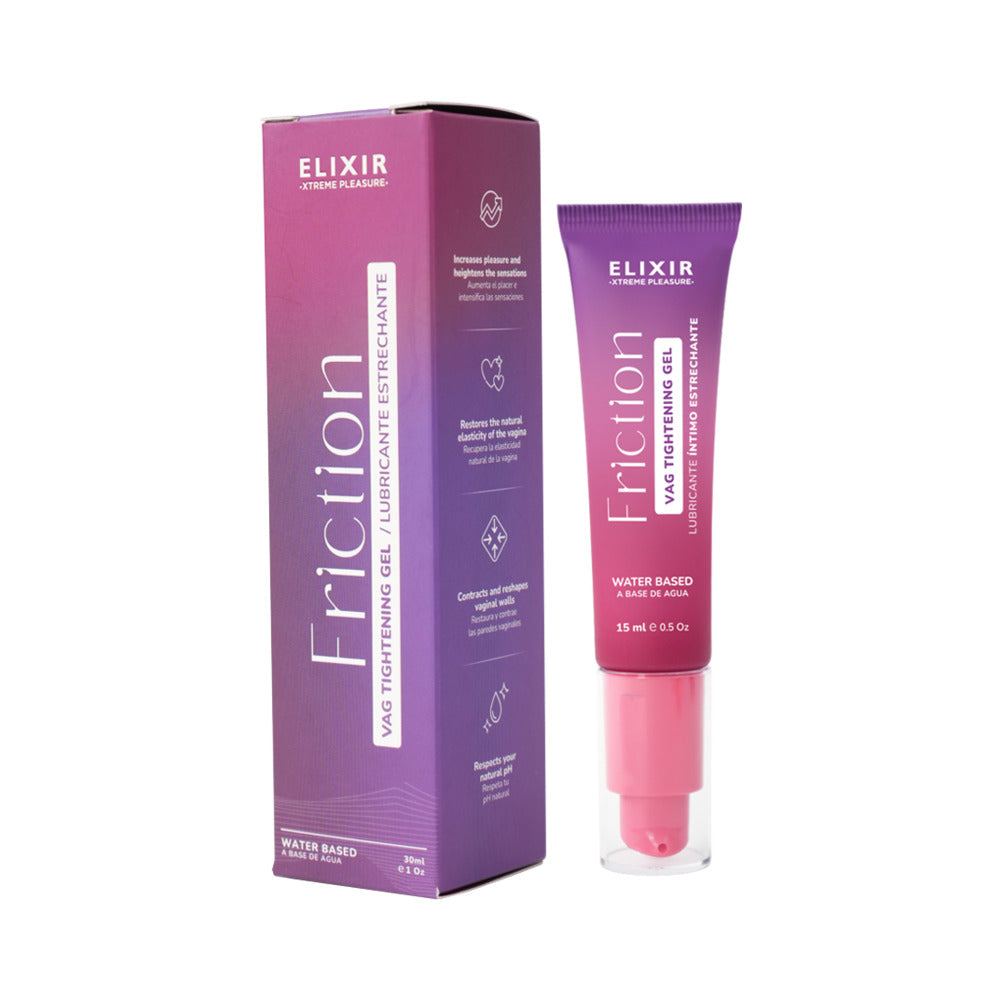 Elixir Friction Tightening Intimate Gel 1 oz bottle for enhanced sensation and increased friction