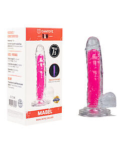 Camtoyz Realistic Raw Dildo Blendy Mabel Pink with soft lifelike texture and prominent veins on white background