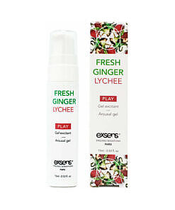Exsens Fresh Ginger Lychee Arousal Gel 0.5 oz tube with green label