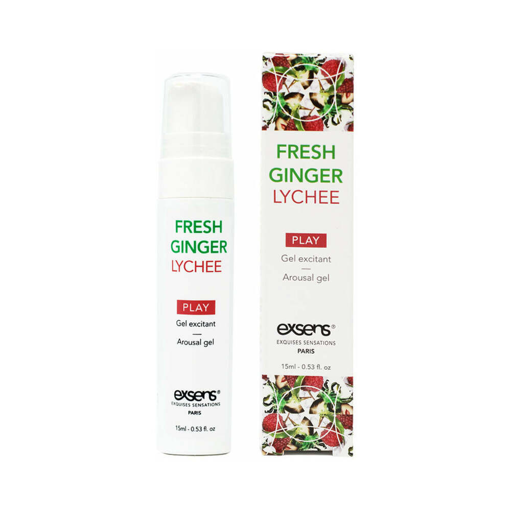 Exsens Fresh Ginger Lychee Arousal Gel 0.5 oz tube with green label