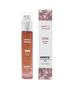 Exsens Pheromone Mist Angel's Dream 0.5 oz spray bottle with white floral design and pink accents