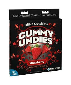 Pipedream Edible Crotchless Gummy Undies For Him Strawberry Flavor
