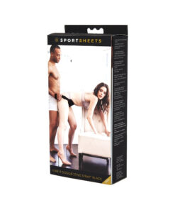 Sportsheets Doggie Style Strap Black padded neoprene belt with central O-ring