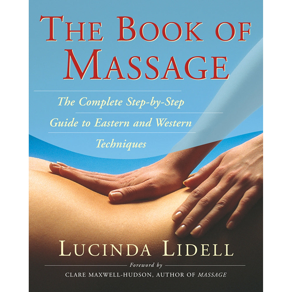 The Book of Massage book cover showing Eastern and Western massage techniques illustrations