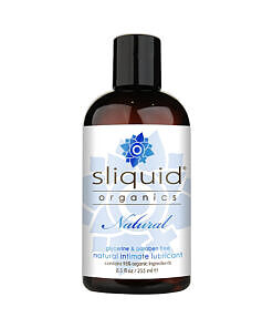 Sliquid Organics Natural Lubricant 8.5oz bottle on a white surface