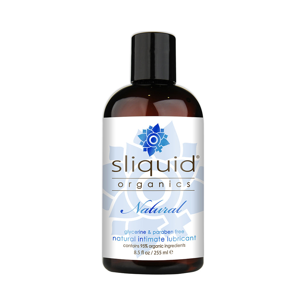 Sliquid Organics Natural Lubricant 8.5oz bottle on a white surface