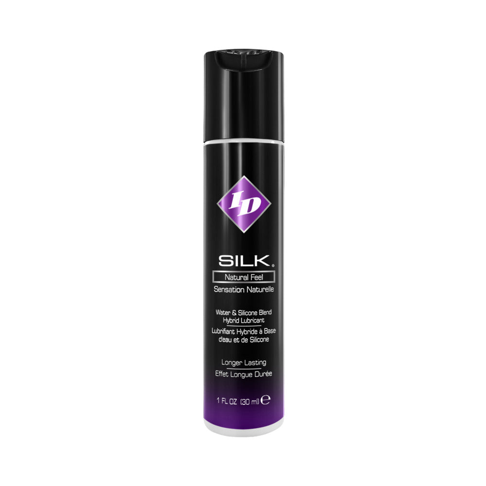 ID Silk Hybrid Lubricant 1 oz bottle on white background