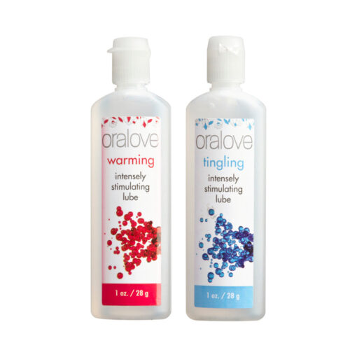 one red warming and one blue tingling