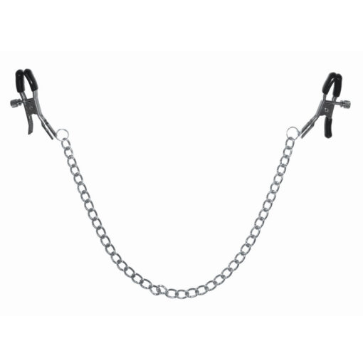 Sportsheets Sex & Mischief Adjustable Chained Nipple Clamps - Image 2
