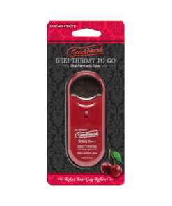 Doc Johnson Goodhead to Go Deep Throat Spray in Wild Cherry flavor