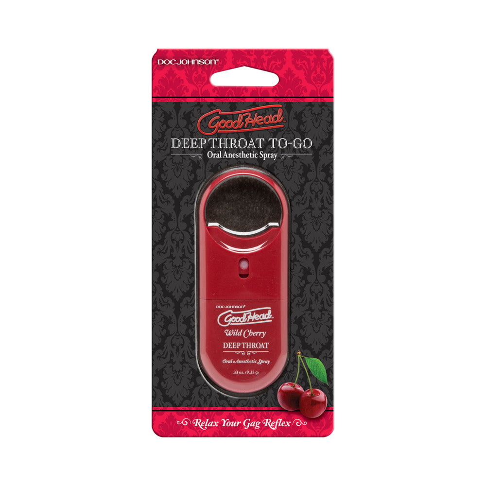 Doc Johnson Goodhead to Go Deep Throat Spray in Wild Cherry flavor