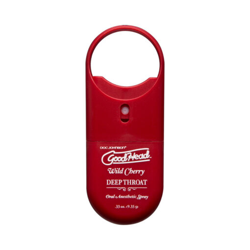 .33oz pocket-sized spray bottle with cherry graphic.