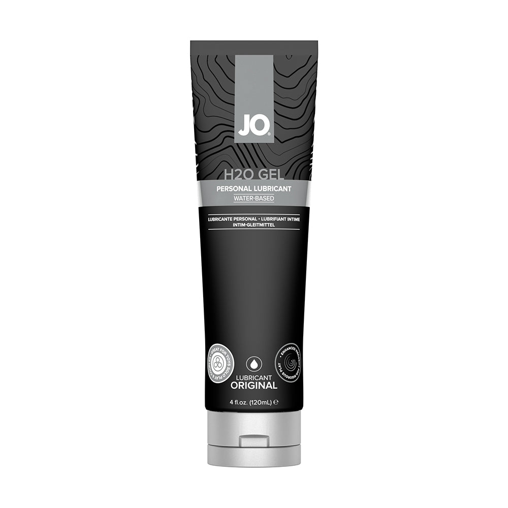 JO H2O water based lubricant gel bottle 4 oz on white background