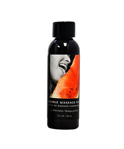 Earthly Body Edible Massage Oil Watermelon 2oz bottle showing natural vegan massage oil with watermelon flavor.