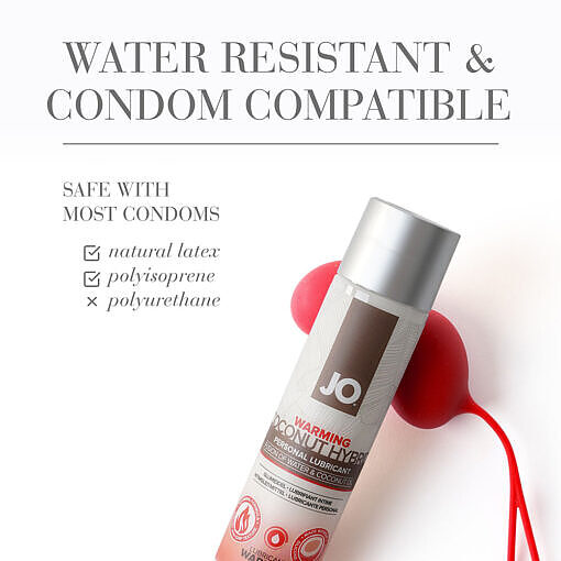 JO Coconut Hybrid Warming Lubricant 4 oz. - Image 3