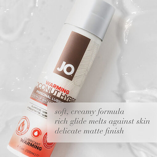 JO Coconut Hybrid Warming Lubricant 4 oz. - Image 4