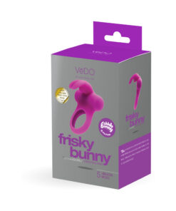 VeDO Frisky Bunny Rechargeable Vibrating Ring in Purple