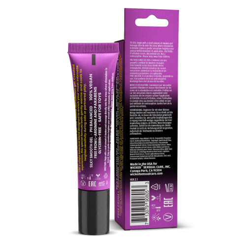emphasizing the sleek label design.