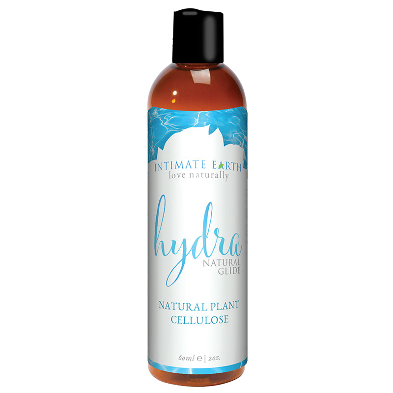 Intimate Earth Hydra Water Based Natural Glide 2 oz bottle on white background