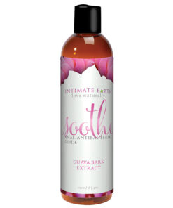 Intimate Earth Soothe Anal Antibacterial Glide 4 oz bottle with pump dispenser