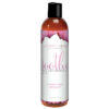 Intimate Earth Soothe Anal Anti-Bacterial Glide bottle with moisture droplets on a clean surface