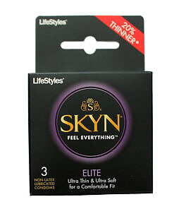 LifeStyles SKYN Elite 3pk condoms package