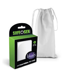 Blush antibacterial toy bag with silver crystals