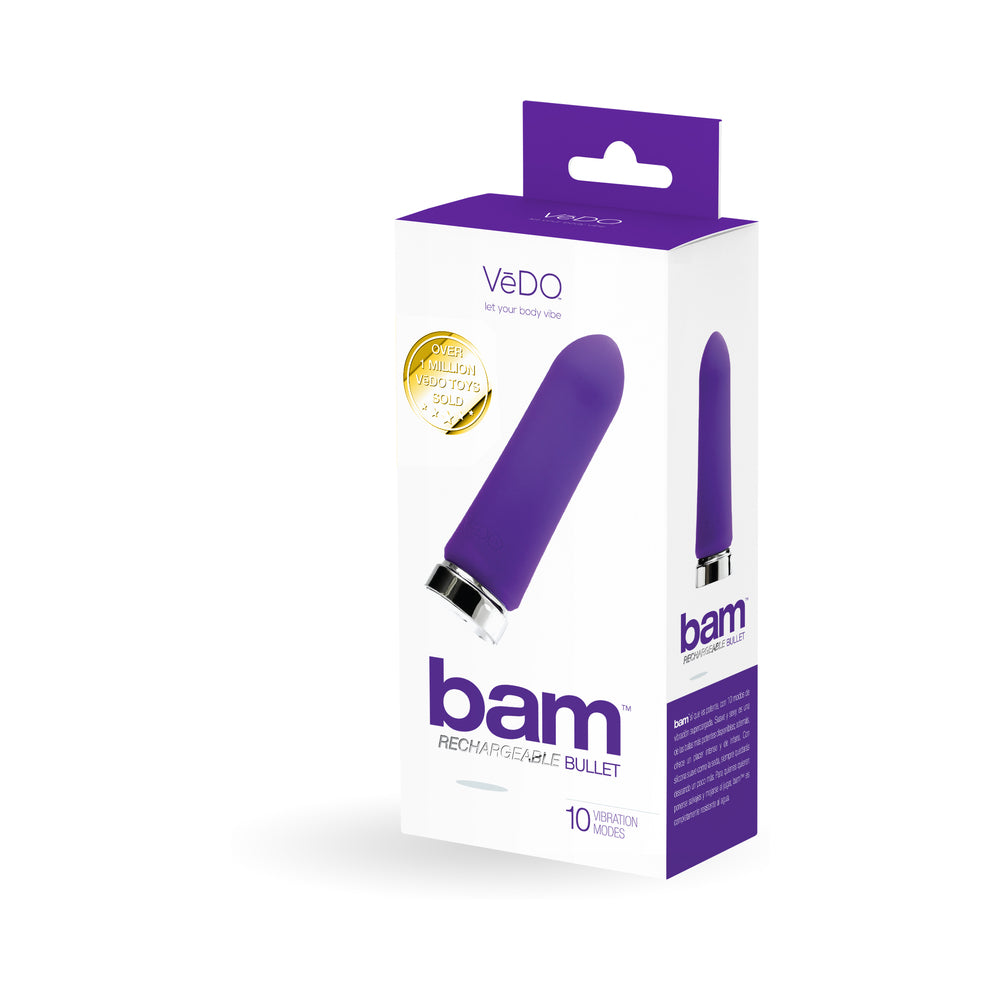 VeDO Bam rechargeable bullet in deep indigo silicone