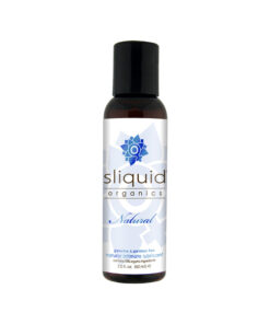 Sliquid Organics Natural 2oz lubricant bottle with clear gel