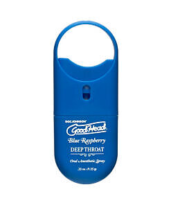 back view of label on blue backdrop.