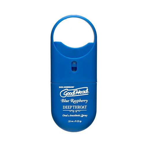 back view of label on blue backdrop.