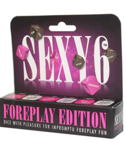 Foreplay dice game set of six dice with pink