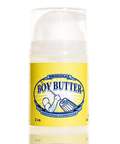 Boy Butter 2oz Pump travel-sized oil-based lubricant with coconut oil and organic silicone