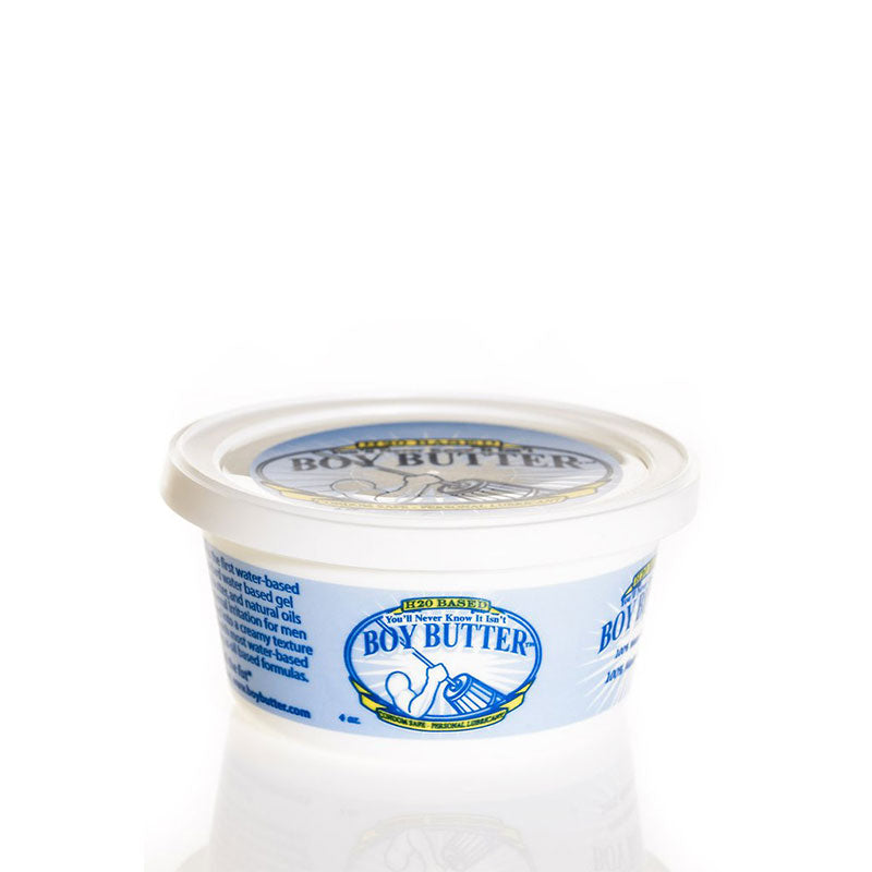 Boy Butter H2O 4oz Tub water based lubricant in clear tub