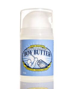Boy Butter H2O 2oz Pump bottle on a clean surface
