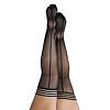 Kixies Lois Back Seam Thigh-High black stockings with silicone grip
