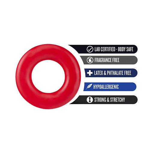 Stay Hard Donut Rings Cockring 2-Pack Red - Image 4