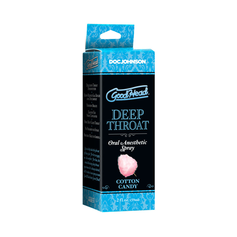 GoodHead Deep Throat Spray cotton candy flavor 2 fl oz bottle with spray top