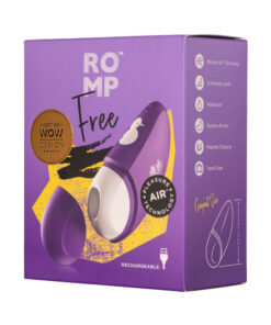 ROMP Free Pleasure Air Clitoral Vibrator in purple