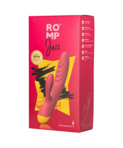 ROMP Jazz silicone rabbit vibrator in berry color
