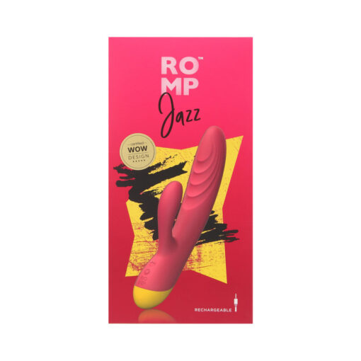 ROMP Jazz Rechargeable Silicone Rabbit Vibrator Berry - Image 7