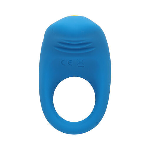 ROMP Juke Rechargeable Silicone Vibrating Penis Ring Light Blue - Image 3