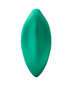 showing its curved palm-sized shape and single button.